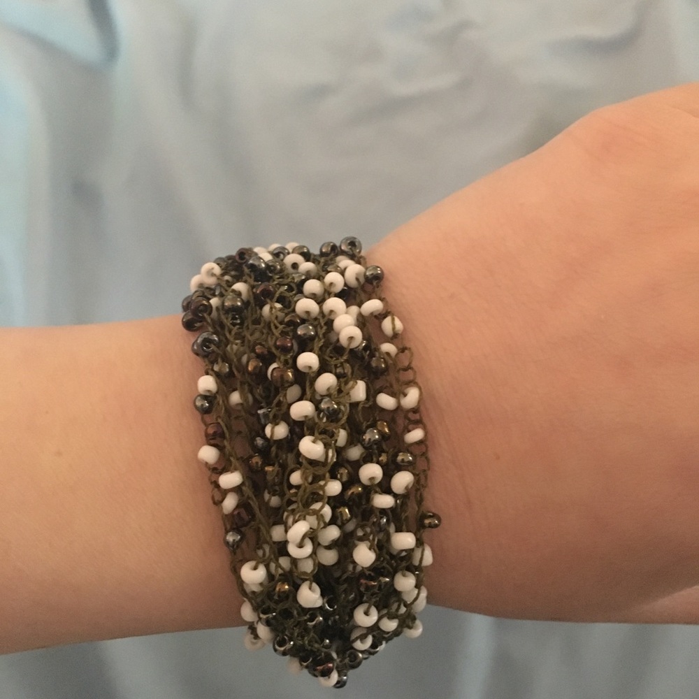Beaded and crochet bracelet - make an offer!